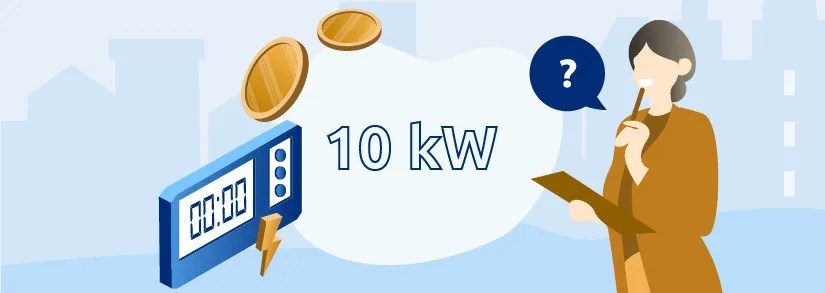 Contatore elettronico trifase Enel da 10 kW installato in un ingresso domestico