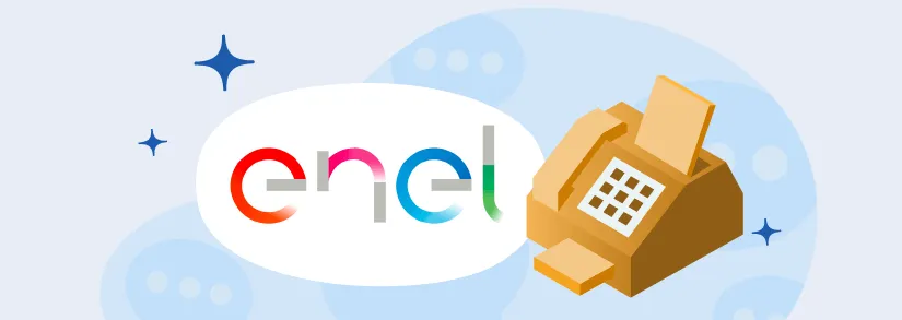 Apparecchio fax con bolletta Enel Energia, simbolo del canale di contatto legacy