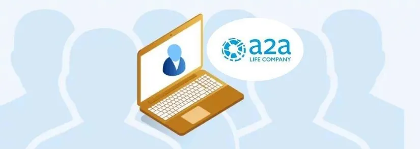 Schermata dell'area clienti A2A su computer e smartphone