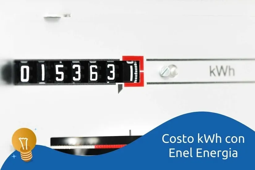 Bolletta della luce Enel con la sezione del dettaglio dei consumi in kWh evidenziata