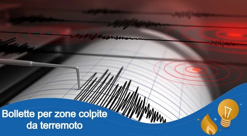 Edificio danneggiato dal terremoto con cartello protezione civile in primo piano: simbolo delle agevolazioni nelle zone sismiche