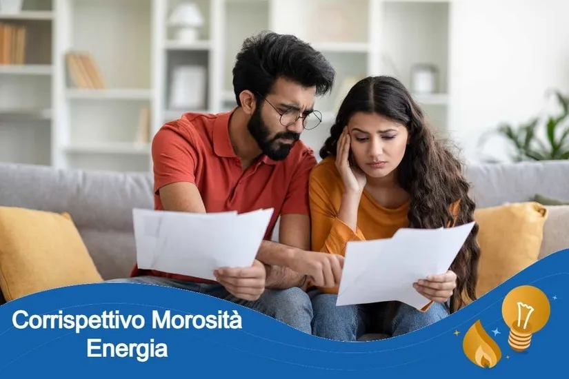 Bolletta con voce 'CMOR' cerchiata in rosso accanto a un calendario: simbolo dell'addebito di morosità pregressa