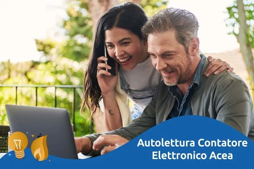 Contatore elettrico Areti (Acea) installato a parete con display LED visibile