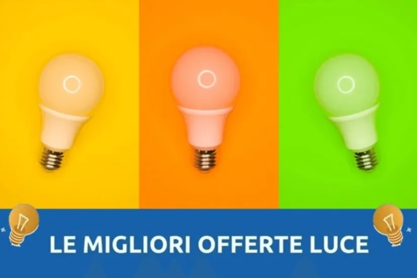 Lampadina su sfondo chiaro con bolletta della luce, simbolo del confronto offerte elettriche
