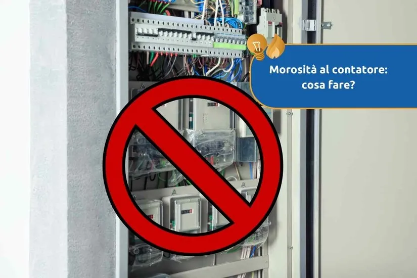 Cliente al telefono con il fornitore davanti a bollette scadute: simbolo della gestione della morosità