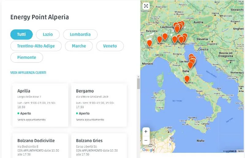 Sportelli Alperia nelle vicinanze