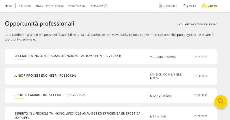 eni lavora con noi
