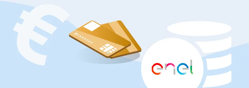 Cliente che attiva la domiciliazione bancaria della bolletta Enel dall'app sullo smartphone