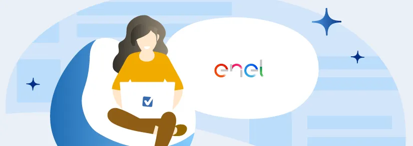 Persona che cerca l'indirizzo email del servizio clienti Enel Energia sullo smartphone