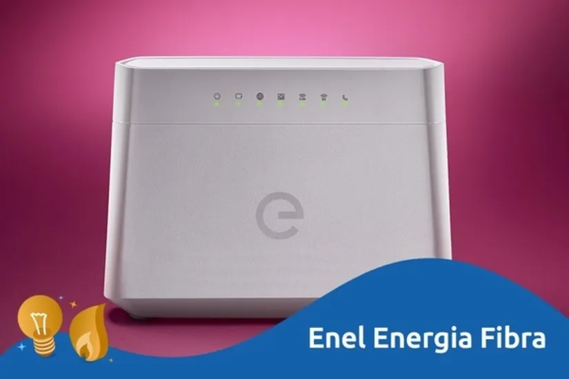 Cavo in fibra ottica collegato a un terminale di rete, simbolo della connessione FTTH