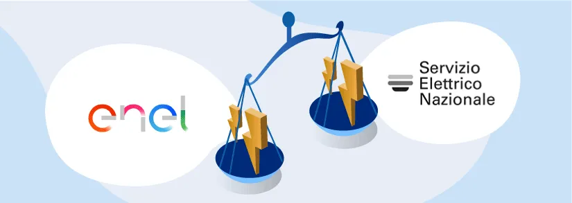 Logo Enel: confronto tra Servizio Elettrico Nazionale e Enel Energia