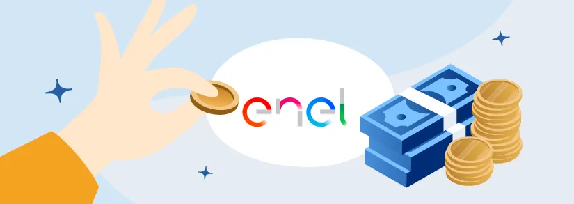 Bolletta Enel Energia accanto a smartphone e carta di credito, simbolo dei diversi canali di pagamento