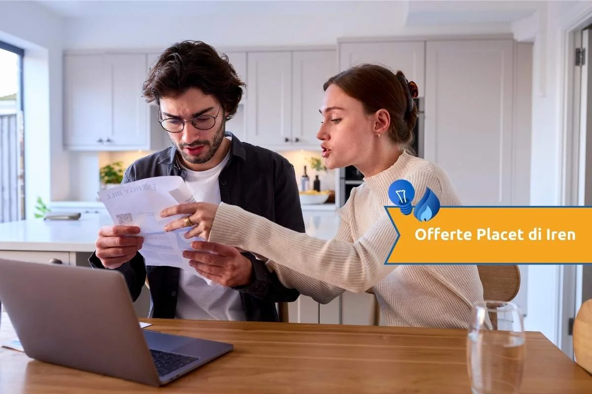 Bolletta Iren con timbro ARERA, simbolo dell'offerta PLACET a condizioni standard regolate