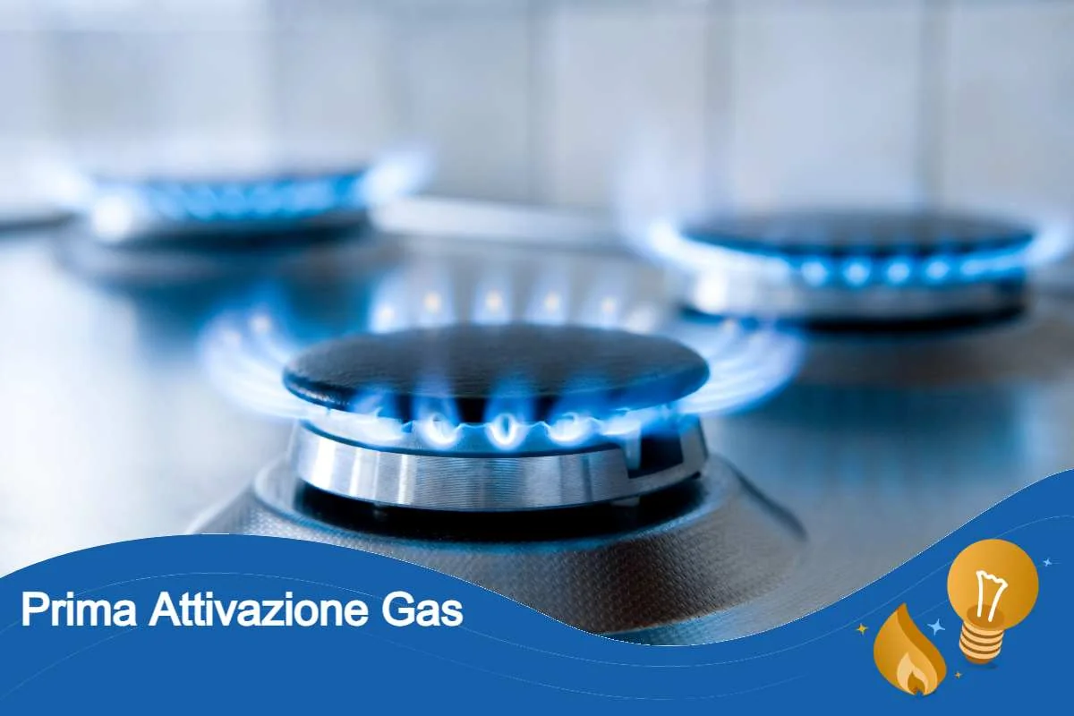 Caldaia in cucina di una nuova casa, illustrazione della prima attivazione del gas naturale